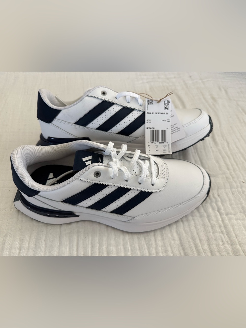 NWT Adidas S2G Spikeless Leather 24 Golf Shoes Men’s Size 9